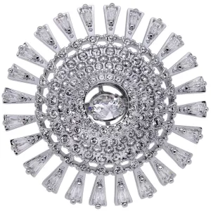 Swarovski Jewelry Swarovski Women's Ring - Sparkling Dance Rhodium Plated Cocktail, Size 6.5 | 5564427