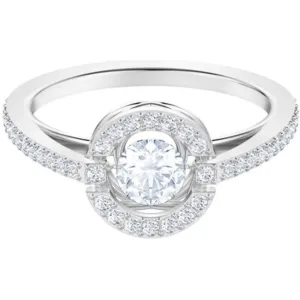 Swarovski Jewelry Swarovski Women's Ring - Sparkling Dance Rhodium Plated White Crystal Pave | 5465280