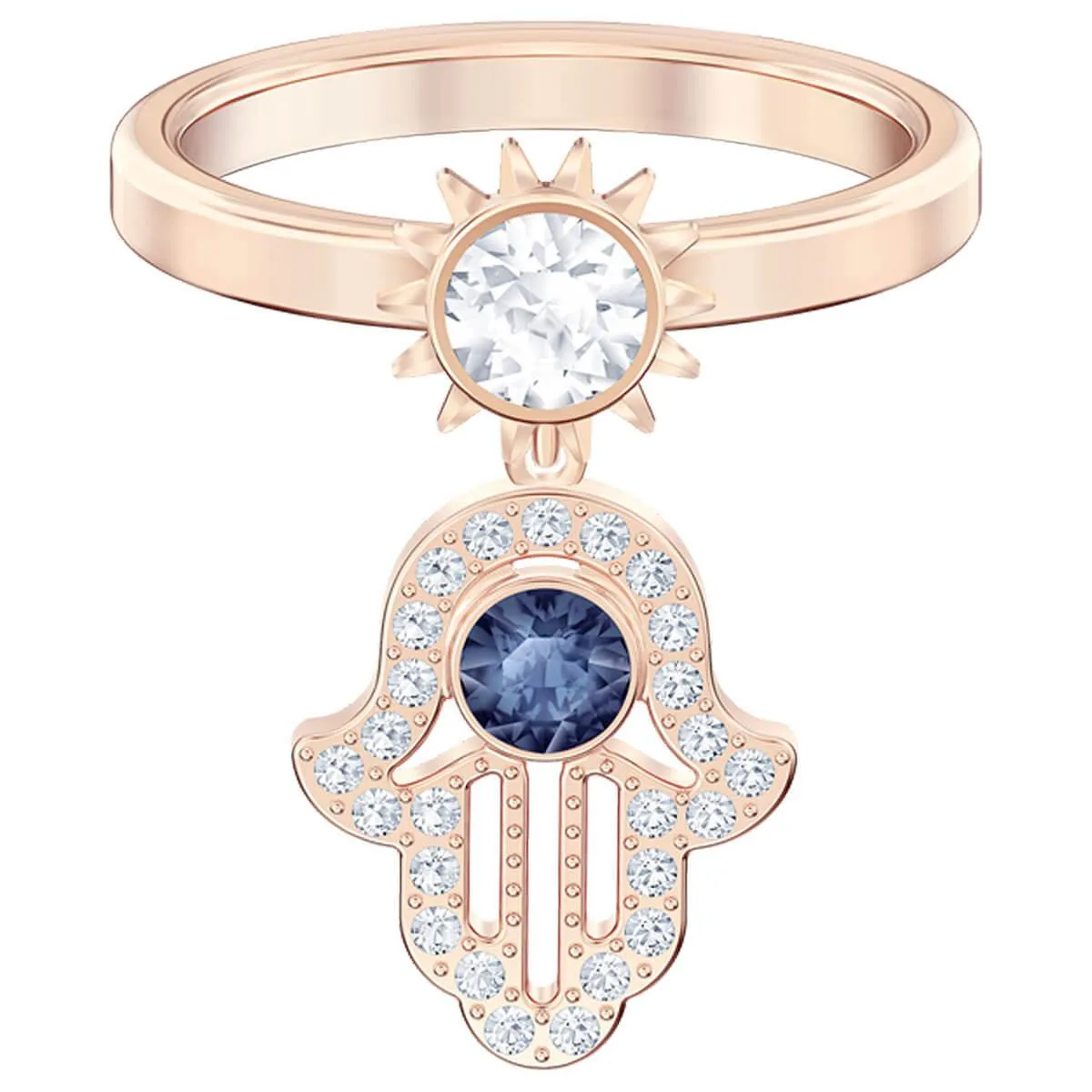Swarovski Jewelry Swarovski Women's Ring - Swarovski Symbolic Hamsa Hand Motif, Size 8 | 5515442