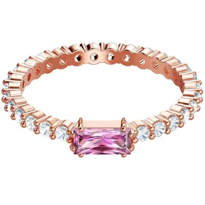 Swarovski Jewelry Swarovski Women's Ring - Vittore Rose Gold Plated with Pink Crystal, Size 12 | 5441201