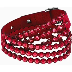 Swarovski Jewelry Swarovski Women's Wrap Bracelet - Power Scarlet Red Fabric and Crystals | 5543080