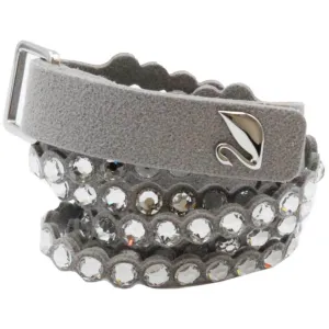 Swarovski Jewelry Swarovski Women's Wrap Bracelet - Power Slake Light Grey Alcantra Fabric | 5515991