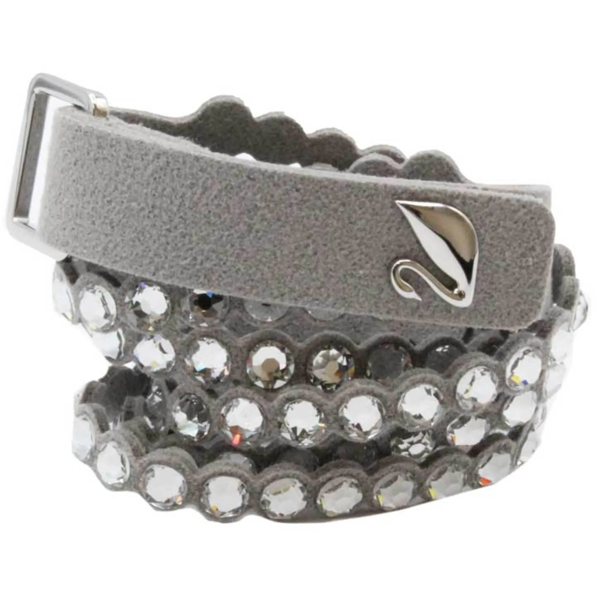 Swarovski Jewelry Swarovski Women's Wrap Bracelet - Power Slake Light Grey Alcantra Fabric | 5515991