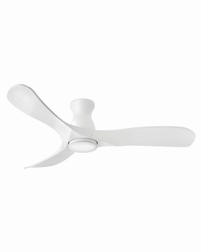 Swell Flush Illuminated 56" LED Smart Fan Matte White versatile medium fans for any space