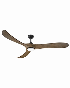 Swell Illuminated 72" LED Smart Fan Matte Black oscillating medium fans with strong airflow