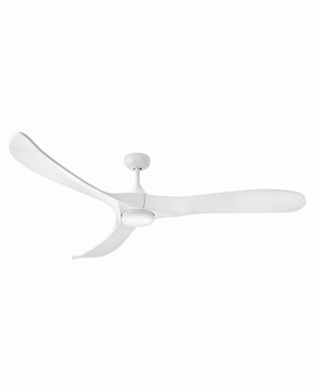 Swell Illuminated 72" LED Smart Fan Matte White medium electric fans for multi-room use