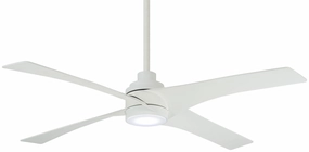 Swept 56"Ceiling Fan Flat White affordable medium fans for summer