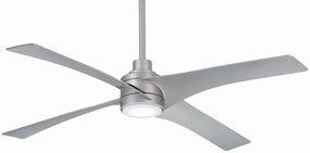Swept 56"Ceiling Fan Silver quiet medium fans for living room use