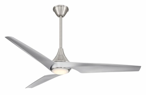 Switch 60"Ceiling Fan Brushed Nickel W/ Silver affordable medium fans for summer