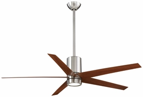 Symbio 56"Ceiling Fan Brushed Nickel/Dark Walnut oscillating medium fans with strong airflow
