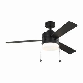 Syrus 52" Ceiling Fan Midnight Black compact medium fans for desks and counters
