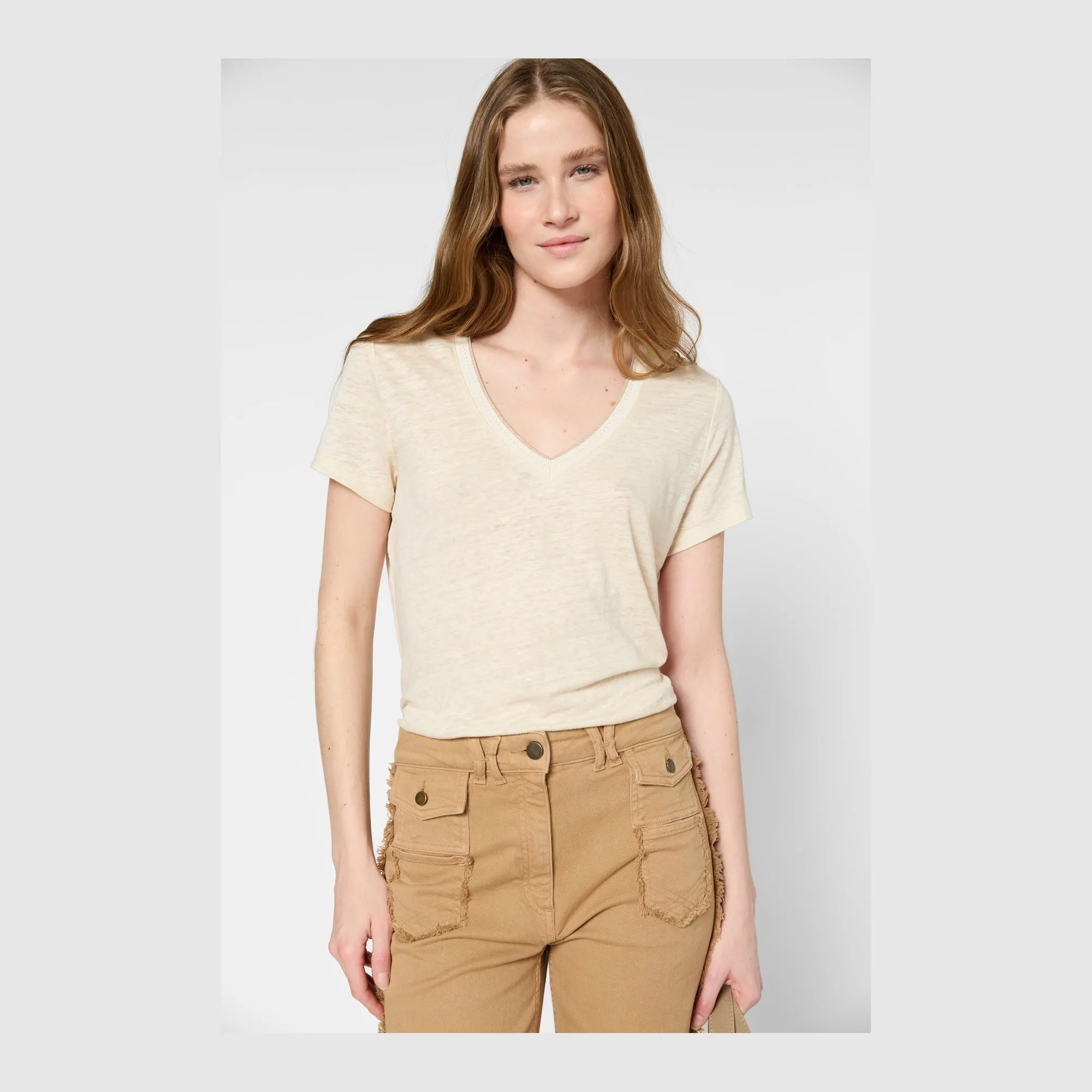 T-shirt Gilberte Dbt43b250 Natural Clothing_Gerard-Darel