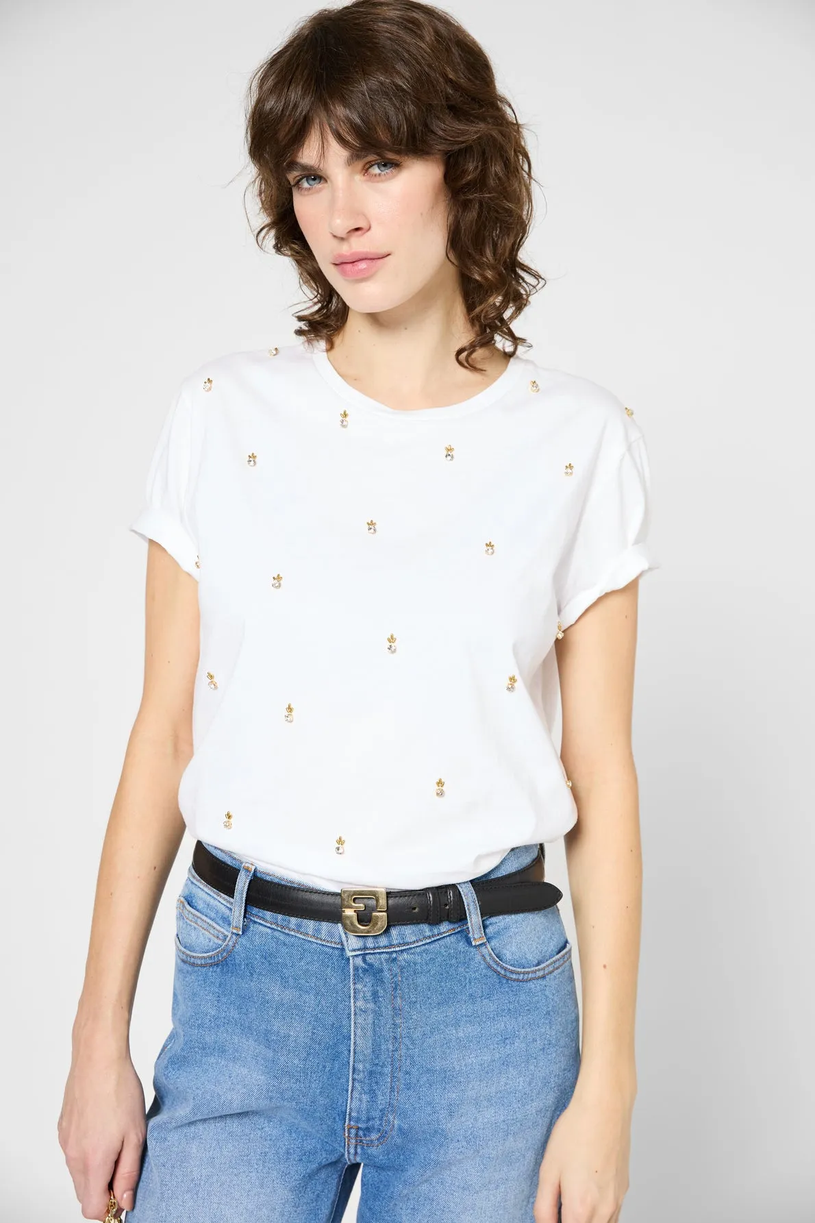 T-shirt Gracia Dbt63b258 White Clothing_Gerard-Darel