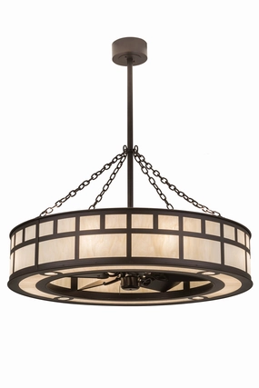 T" Mission" Chandel-Air decorative fandeliers with lights
