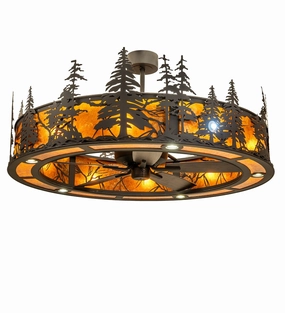 Tall Pines 15 Light Chandel-Air Oil Rubbed Bronze home cooling fans in medium size