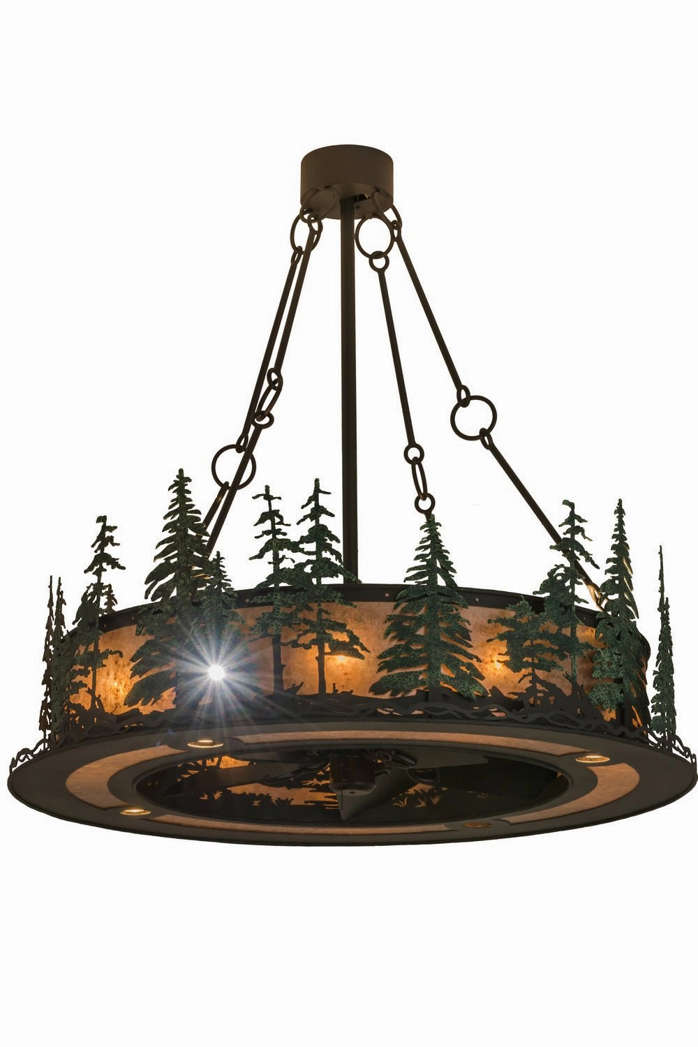 Tall Pines 16 Light Chandel-Air decorative fandeliers with lights