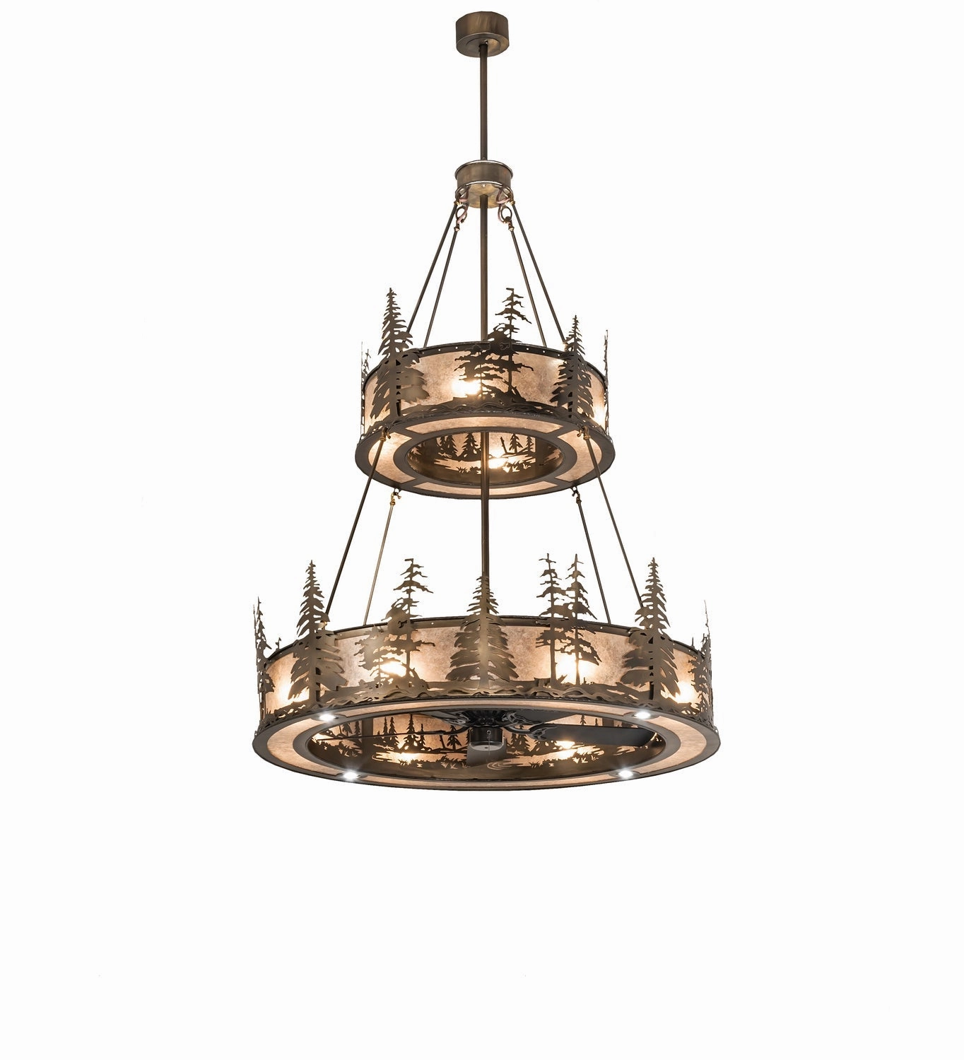 Tall Pines 20 Light Chandel-Air decorative fandeliers with lights
