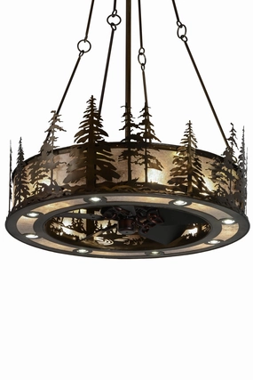 Tall Pines 24 Light Chandel-Air quiet small fans for desk or nightstand