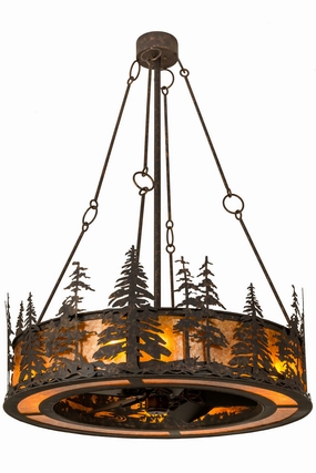 Tall Pines Eight Light Chandel-Air decorative fandeliers with lights