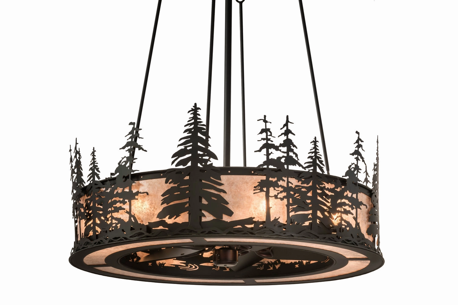 Tall Pines Eight Light Chandel-Air decorative fandeliers with lights