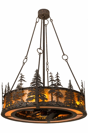 Tall Pines Eight Light Chandel-Air quiet small fans for desk or nightstand