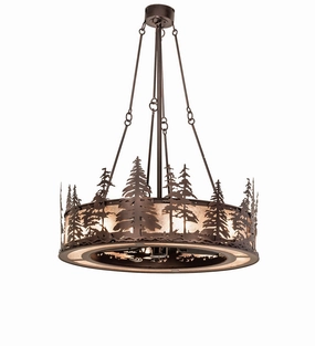 Tall Pines Eight Light Chandel-Air decorative fandeliers with lights