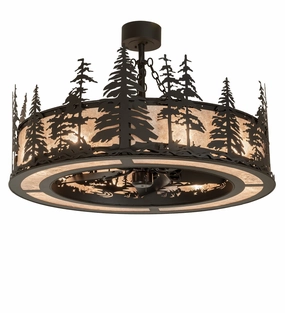 Tall Pines Eight Light Chandel-Air Oil Rubbed Bronze decorative fandeliers with lights