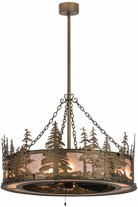 Tall Pines Eight Light Chandel-Air quiet small fans for desk or nightstand
