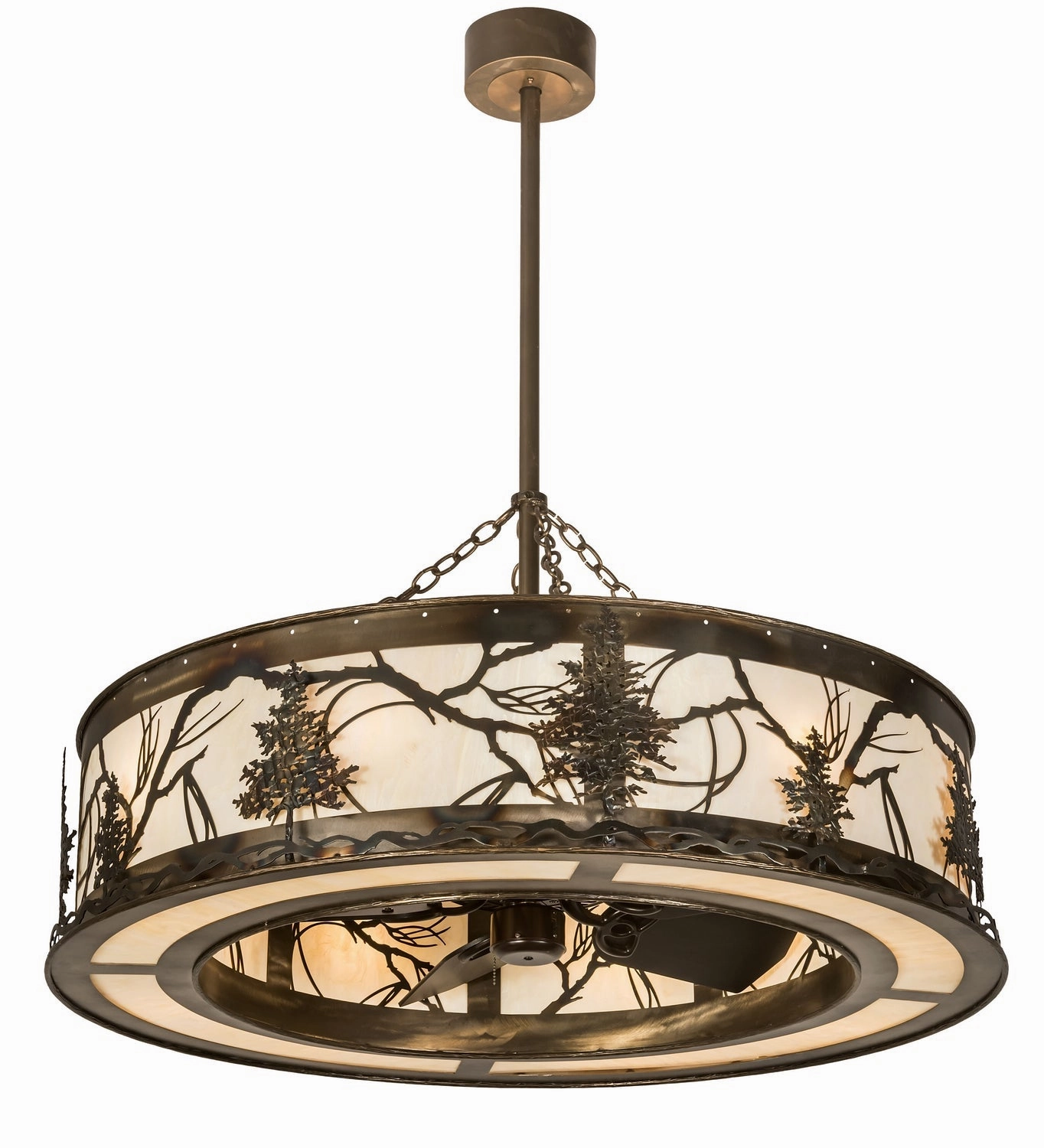 Tamarack 16 Light Chandel-Air decorative fandeliers with lights