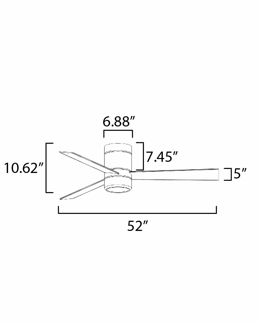 Tanker 52"Ceiling Fan Satin Nickel