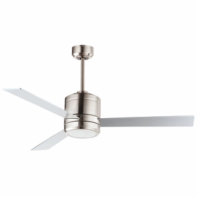 Tanker 52"Ceiling Fan Satin Nickel medium electric fans for multi-room use