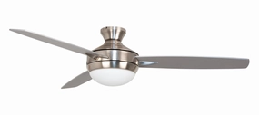 Targas 52" 52"Ceiling Fan Brushed Polished Nickel space-saving huggers with modern style