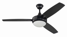 Targas 52" 52"Ceiling Fan Gloss Black portable medium fans with handle design