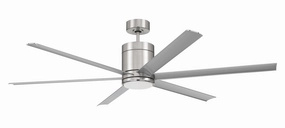 Tate 65"Ceiling Fan Brushed Polished Nickel portable medium fans with handle design