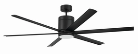 Tate 65"Ceiling Fan Flat Black portable medium fans with handle design