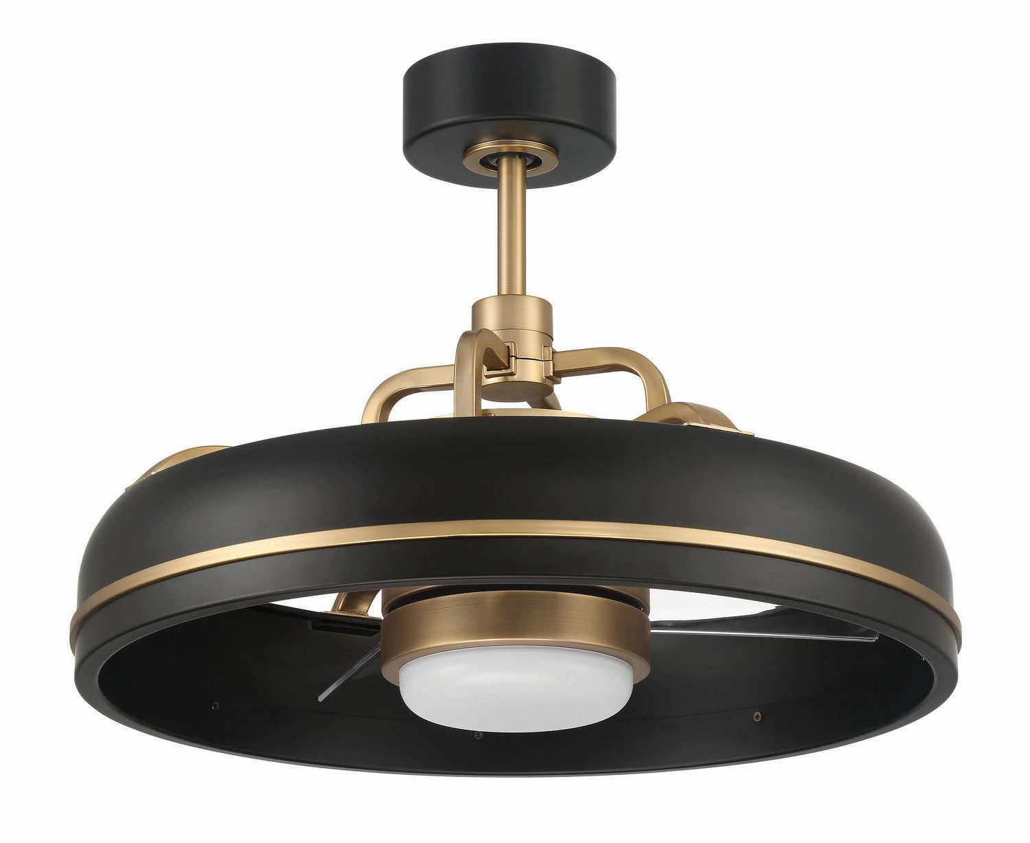 Taylor 20"Ceiling Fan Flat Black/Satin Brass decorative fandeliers with lights