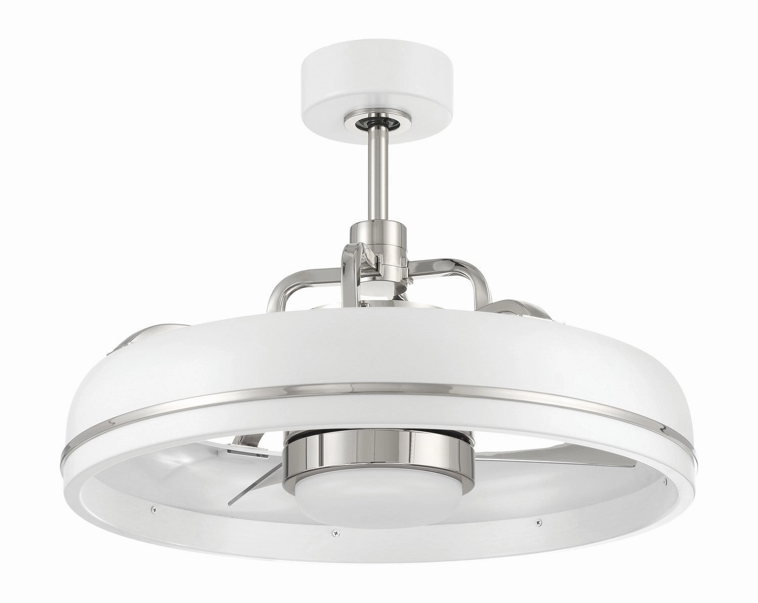 Taylor 20"Ceiling Fan White/Polished Nickel decorative fandeliers with lights