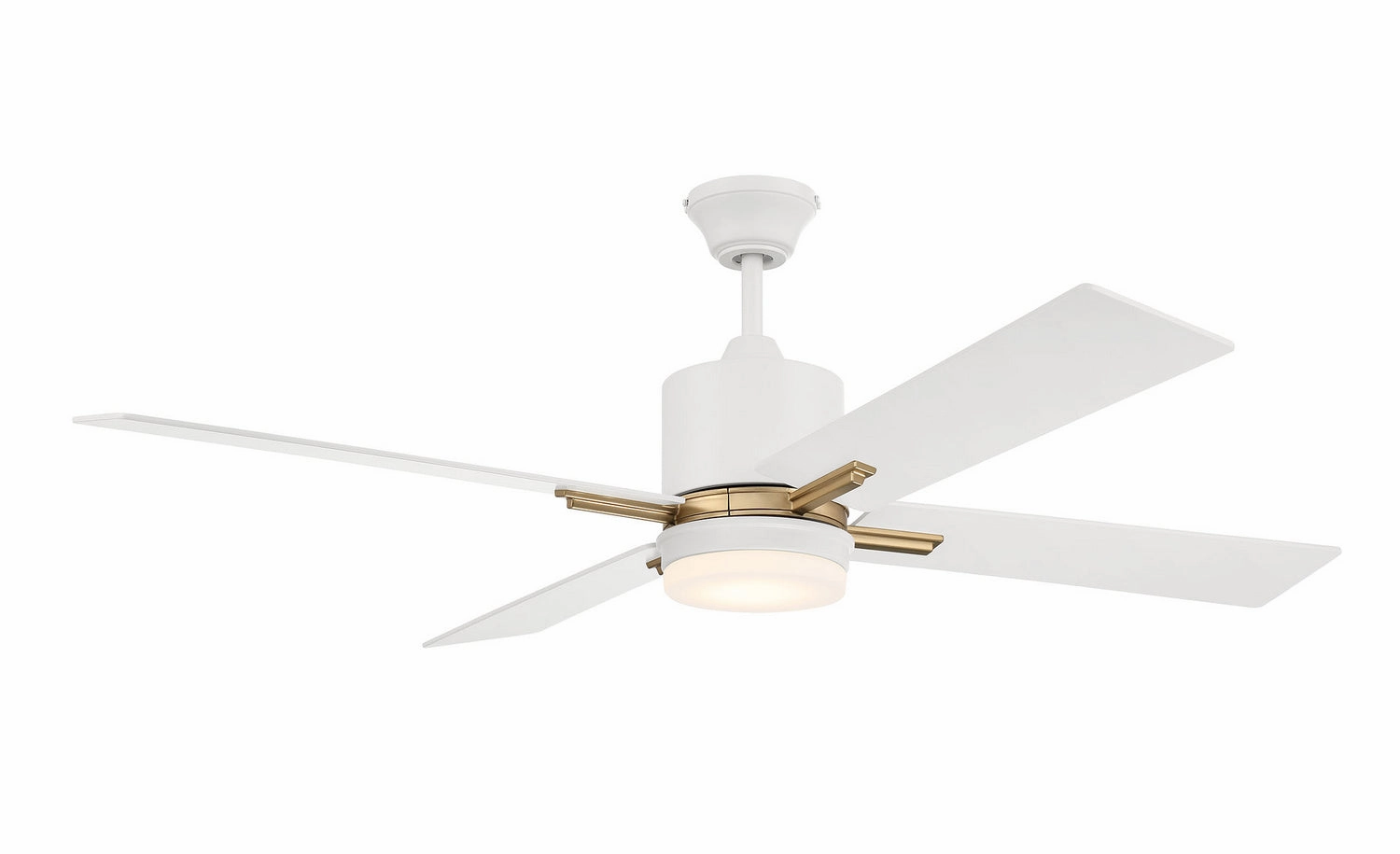 Teana 52"Ceiling Fan White/Satin Brass stylish medium fans for contemporary homes