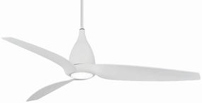 Tear 60" Ceiling Fan in Flat White Modern ceiling fan for home cooling