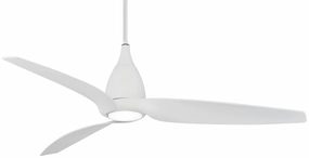 Tear 60" Ceiling Fan in Flat White low-noise indoor fans for peaceful settings