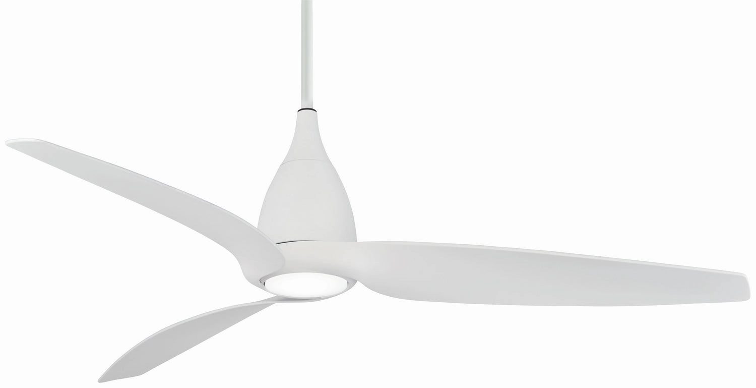 Tear 60" Ceiling Fan in Flat White Modern ceiling fan for home cooling