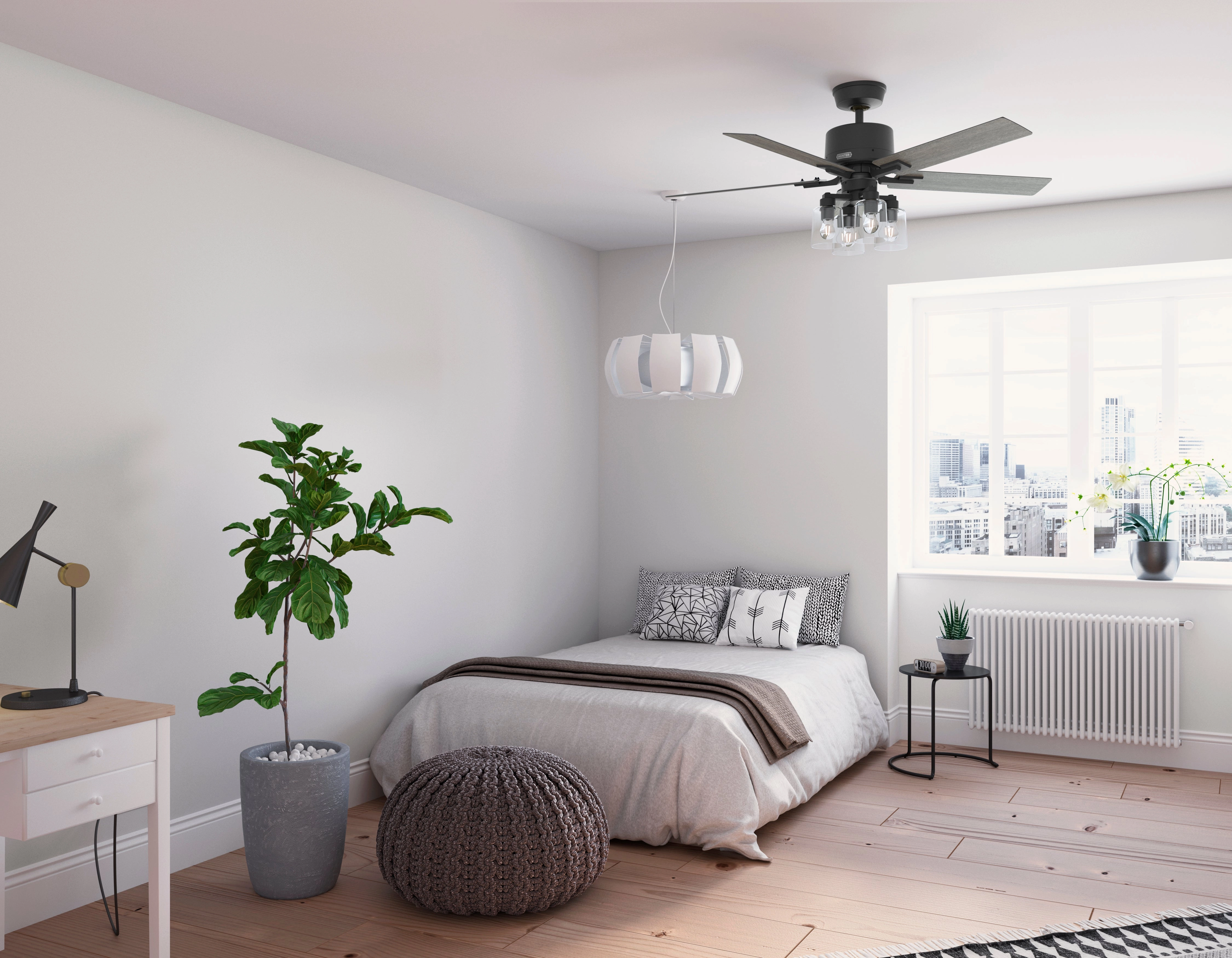 Techne 52"Ceiling Fan Matte Black
