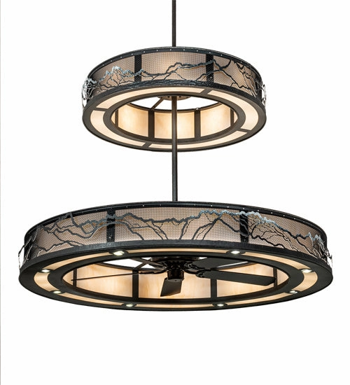 Telluride Magic LED Chandelier home cooling fans in medium size