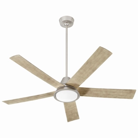 Temple 56"Ceiling Fan Satin Nickel energy-efficient medium fans with remote