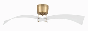 Tern 52"Ceiling Fan White/Satin Brass ifan smart fans for connected homes