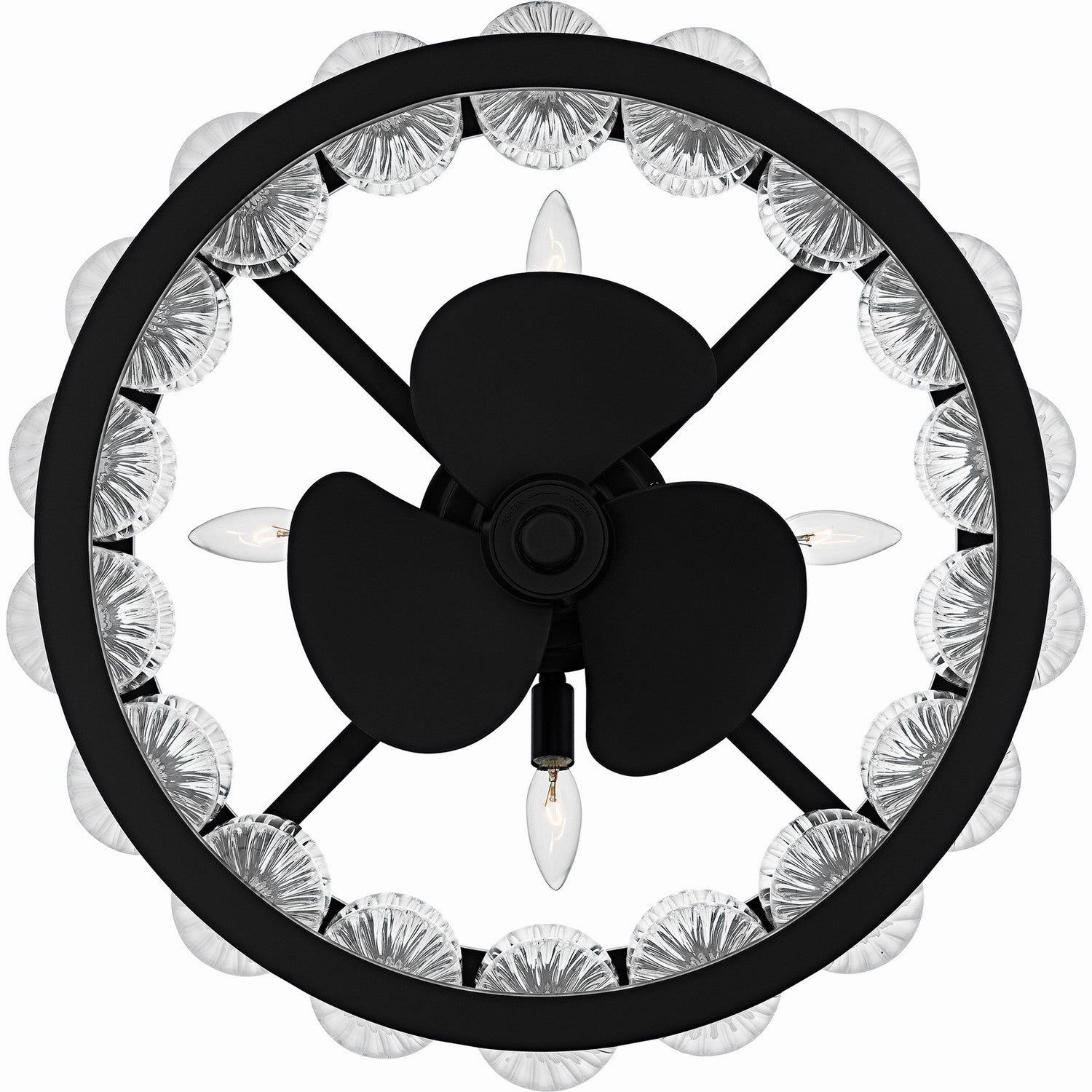 Terrarock Four Light Fan Light Matte Black