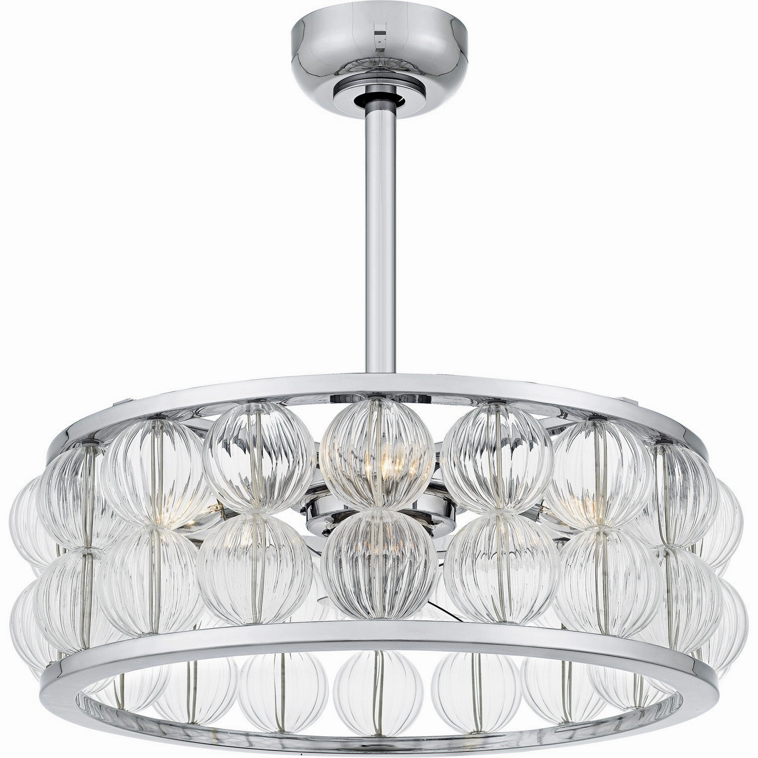 Terrarock Four Light Fan Light Polished Chrome best small fans for home and travel