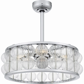 Terrarock Four Light Fan Light Polished Chrome best small fans for home and travel