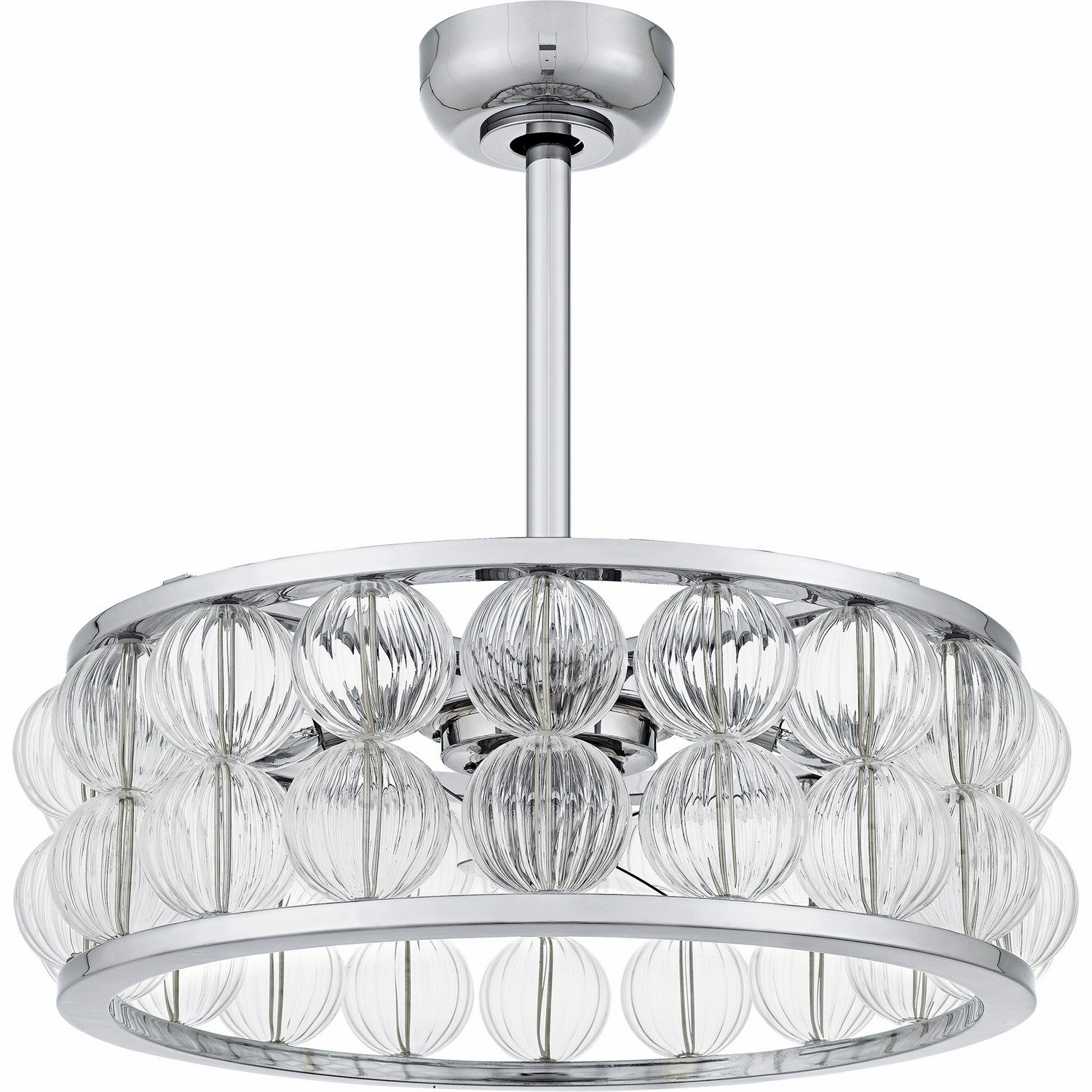 Terrarock Four Light Fan Light Polished Chrome