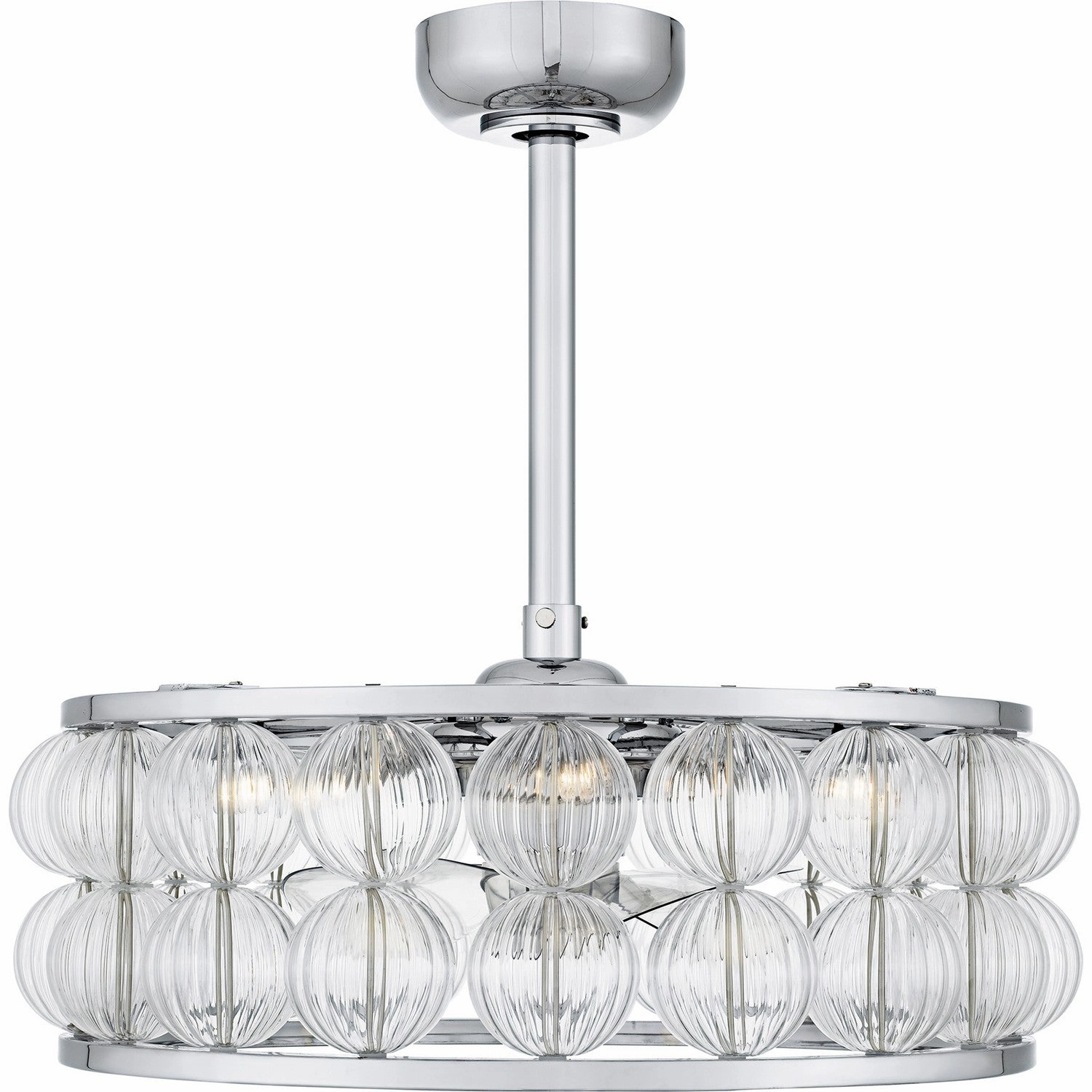 Terrarock Four Light Fan Light Polished Chrome